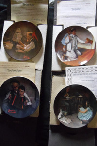 NORMAN ROCKWELL Various Porcelain Plates.