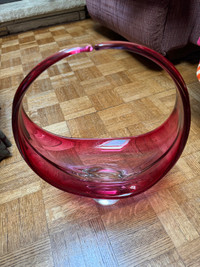 Chalet glass art  bowl/vase 