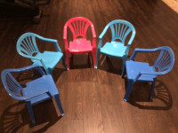 Plastic chairs for young children’s parties