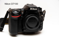 Nikon D7100 Camera Body and various lenses