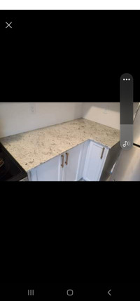 Brand New Beautiful L-Shaped Granite Countertop W/ Polished Edge