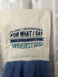 New, Custom-made, Fingertip towels. High Quality Terrycloth
