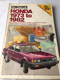 CHILTON 1973 -1982 HONDA CIVIC ACCORD PRELUDE MANUAL #M1151