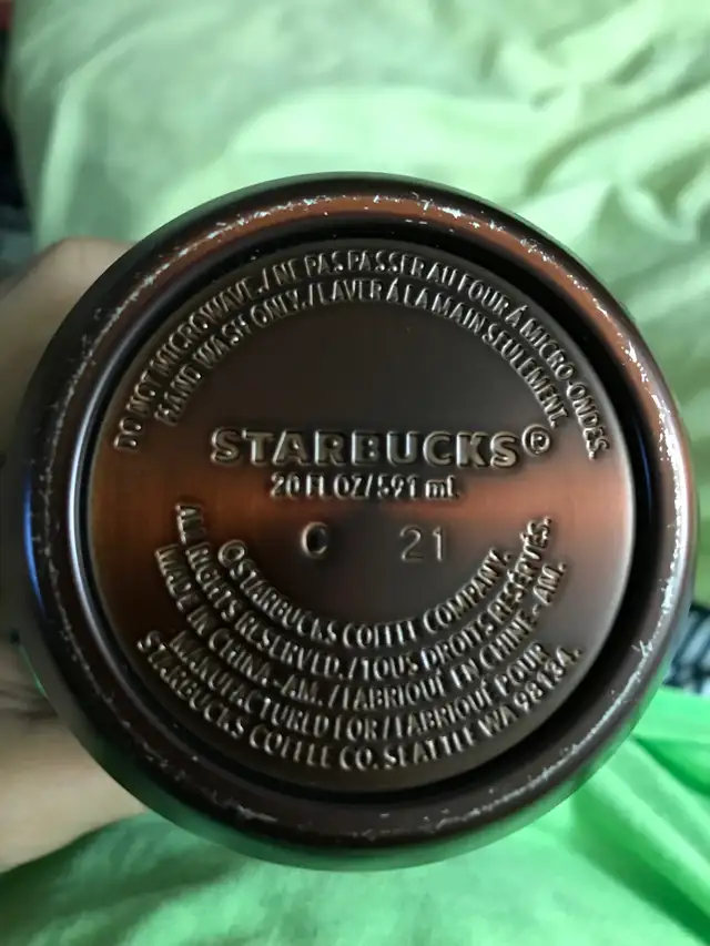 Starbucks Bronze First StoreTumbler Water Coffee Bottle in Arts & Collectibles in Richmond - Image 4