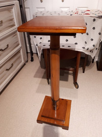 Plant Stand- Vintage Solid Wood, Square Top Surface & Base