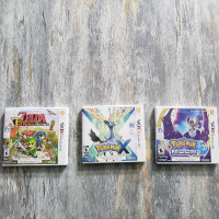 3X 3Ds Games Zelda TriForce Heroes- PokemonX -Pokemon MOON