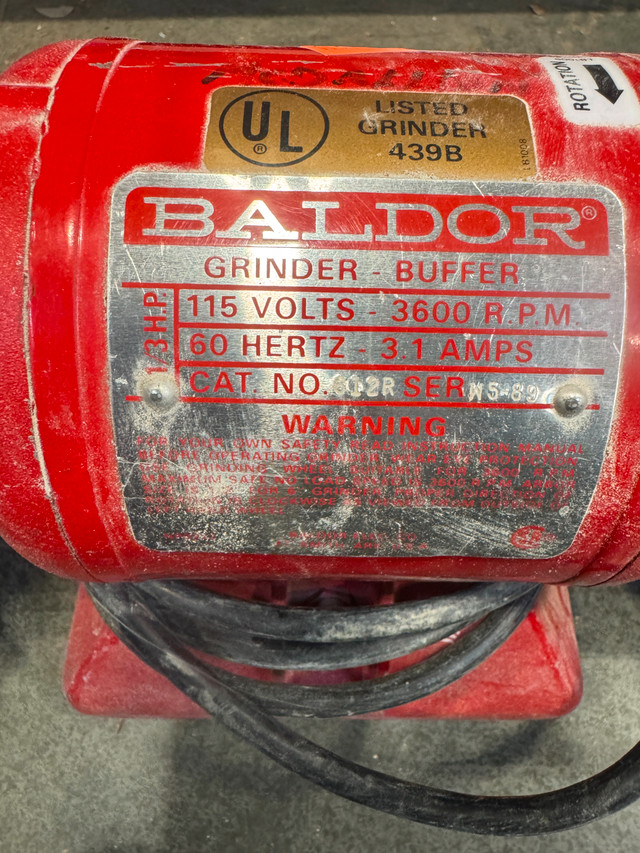Baldor 612R Bench Grinder in Power Tools in Abbotsford - Image 2