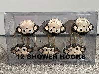 12 Shower Hooks