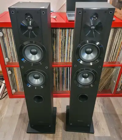 Pair of Sony SS-CS3 145-Watt 3-Way Tower Speakers, View more