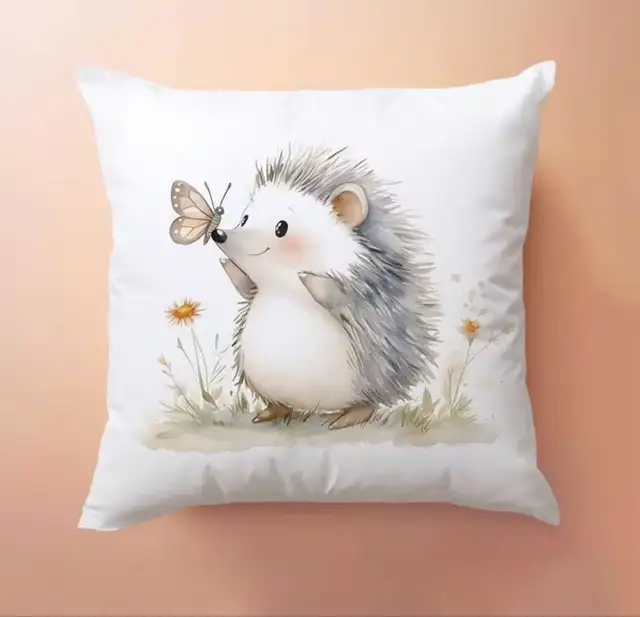 New: Hedgehog Decorative Pillow Covers Set of 2
