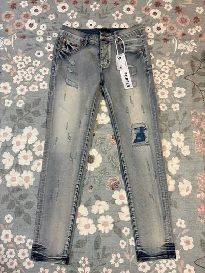 * BEST OFFER * Purple Jeans P001 – Light Indigo Paint Blowout, View more