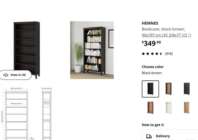 IKEA hemnes bookshelf (retail price 300$ + tax) in Bookcases & Shelving Units in Markham / York Region