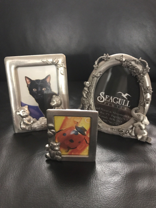 2 X Seagull Pewter and 1 Pewter Child’s Picture Frames-$12 Set in Arts & Collectibles in Bedford