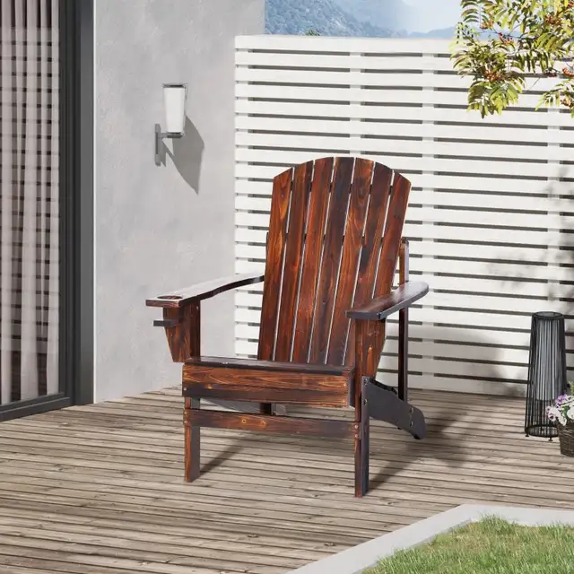 Classic Adirondack Chair Muskoka Chair, Garden Deck Chair with in Patio & Garden Furniture in Markham / York Region - Image 2