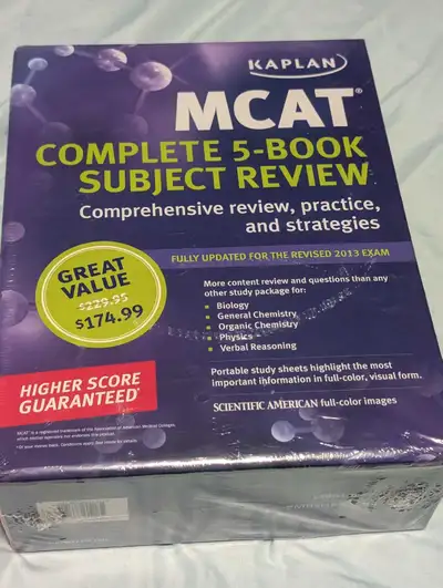 Kaplan MCAT Complete 5-Book Subject Review, View more