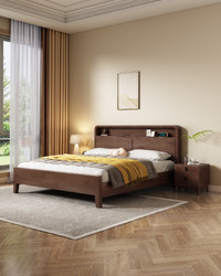 Brand new solid wood queen bed frame