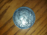 Vintage French Silvered Bronze Medal Chambre de Commerce des Vin