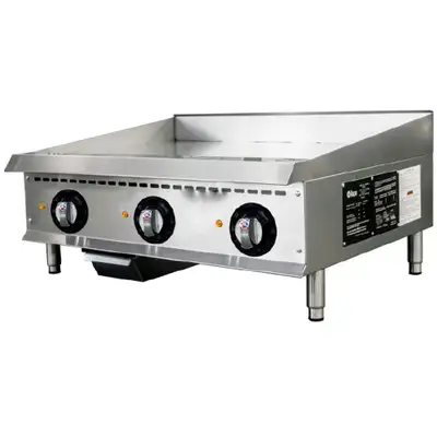 Brand New Electric 36" Thermostatic Griddle -1" Steel Plate * Stainless steel front and sides with g...