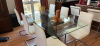 Matching coffee table and dining table with chairs 