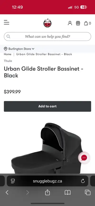 Thule Urban Glide 2 Stroller Bassinet - Black, View more