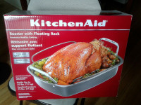 Brand NEW in BOX! KitchenAid Roaster with Floating Rack, LOOK!
