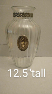 Vintage Italy glass case with sterling silver overlay