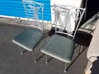 2 METAL DINING - PATIO CHAIRS