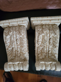 DECORATIVE WALL SCONES/CURTAIN ROD HOLDERS EACH FOR SALE $10In
