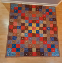 Handmade patchwork quilt, Queen size