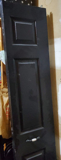 6 Panel Doors (White) and 1 BiFold door 30X76.5 (Black)