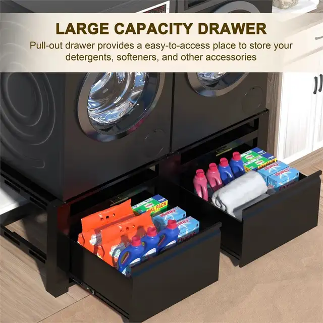 Veikous® Laundry Pedestal Stand - Black NEW IN BOX in Washers & Dryers in Oakville / Halton Region - Image 4
