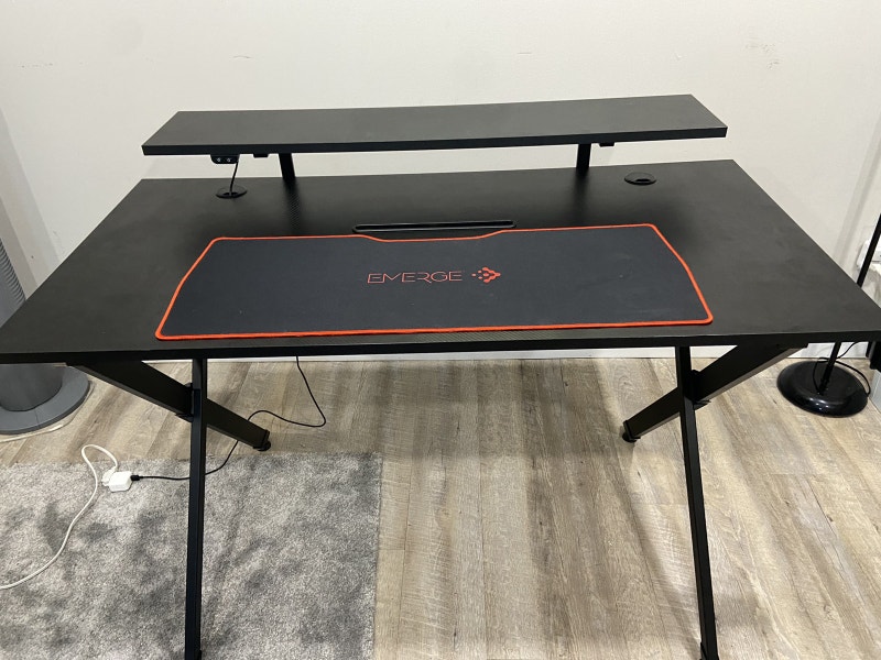 Gaming desk with LED lighting underneath Desks Edmonton Kijiji