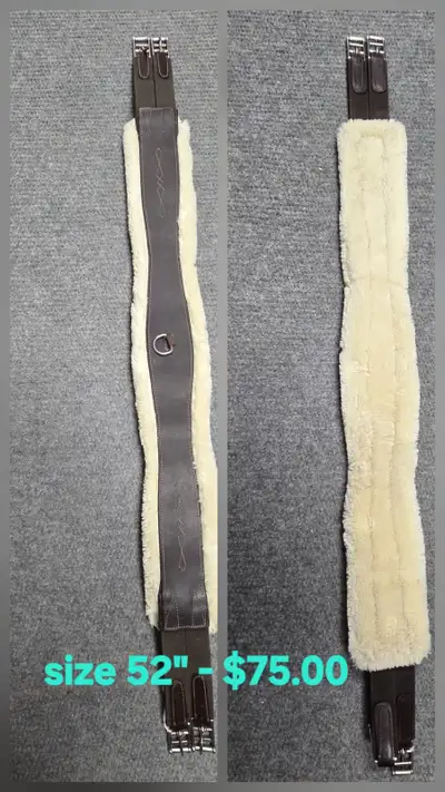 Mixed lot of English fleece & leather girths — great for barns, trainers, or multiple horses. ✔️ Mul...