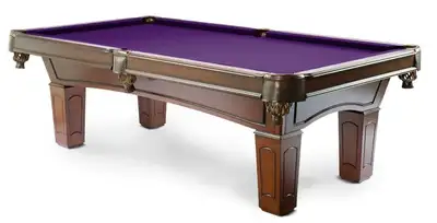 Custom Ascot Walnut 8' pool table by Majestic Billiards company 4'x8' custom Ascot Walnut pool table...