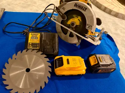 Dewalt 7 1/4" Circular Saw with charger and battery., View more