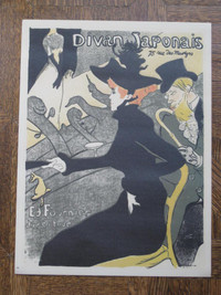 Toulouse Lautrec Reproduction Poster "Divan Japonais"