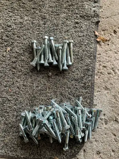 2 inch and 2 1/2 inch wood hex  bolts coarse thread , View more