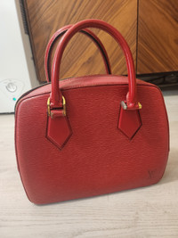 Louis Vuitton Sablons Vintage Used Epi Leather Red Handbag