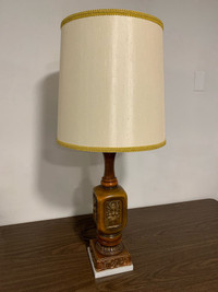 Vintage end table lamps with shades - Qty of 2