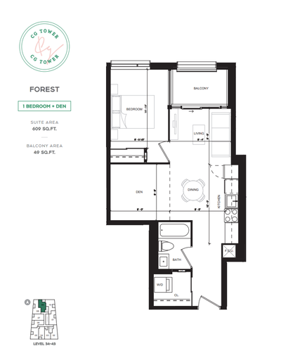 Renting the Master Bedroom in a 1B + Den + 1 Bath condo ✨️ Location: CG Tower, VMC - 2920 Highway 7...