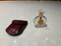 Superbe miniature de parfum Chypre de D’Orsay, dans étui de cuir