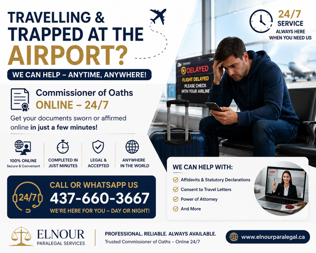 URGENT CHILD TRAVEL CONSENT – 24/7 - Notary Services