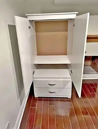 White 2-Door Wardrobe Set with Chest of Drawers, View more