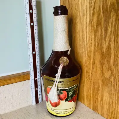 Vintage Polish Strawberry Wine Trushawkoe Bottle - EMPTY, View more