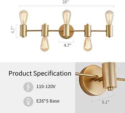 WUZUPS 5-Light Fixture, View more