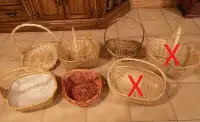 Large Wicker Baskets (Lot of 5)