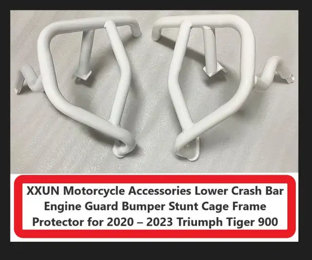 (NEW) Lower Crash Bar Engine Guard WHITE 20-23 Triumph Tiger 900 in Motorcycle Parts & Accessories in City of Toronto - Image 2