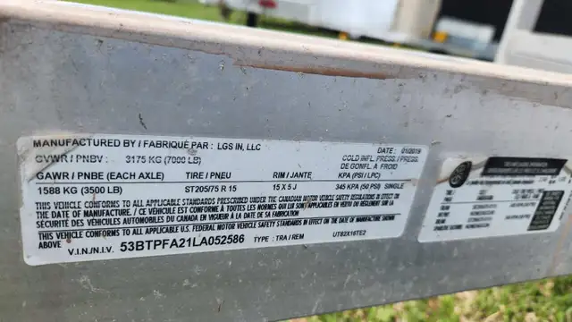 2020 everlight aluminum 7x16 trailer in Cargo & Utility Trailers in Peterborough - Image 5