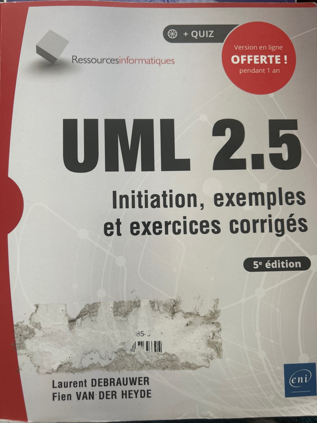 UML 2.5 initiation, exemples et exercices corrigés dans Manuels  à Longueuil/Rive Sud