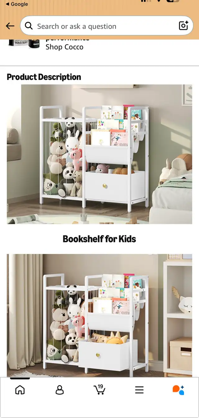 MAHANCRIS Kids Book Shelf in Bookcases & Shelving Units in City of Toronto - Image 5